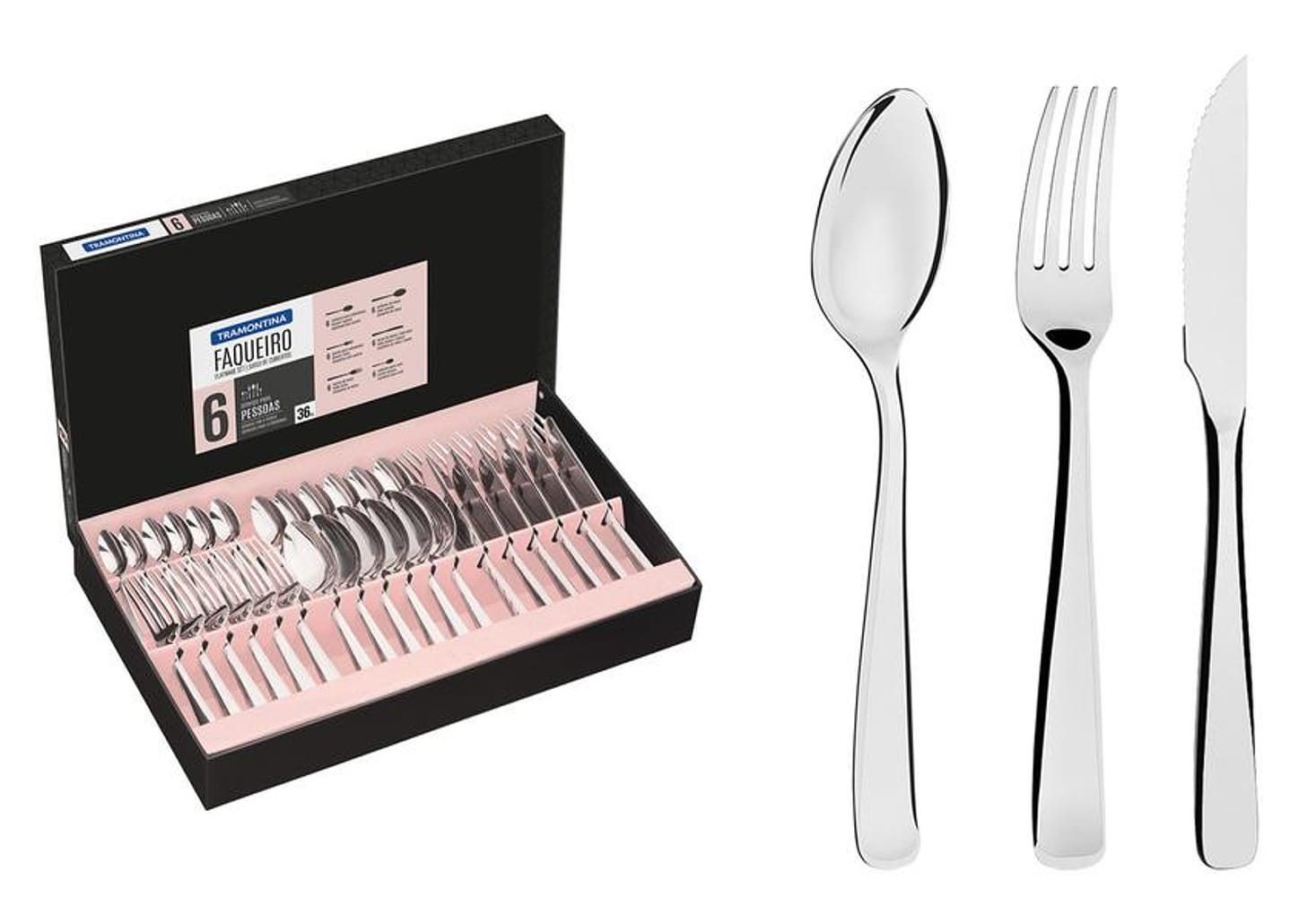 Faqueiro Tramontina Inox Pacific 36 Peças