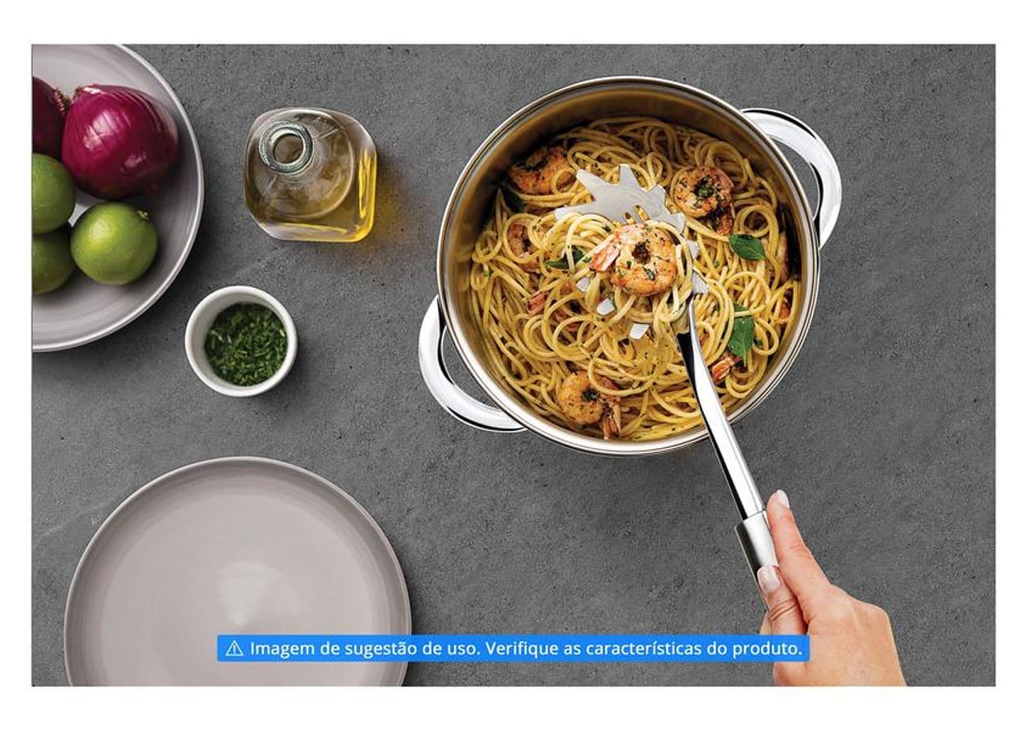 Colher de Massa Inox Tramontina - Marffim