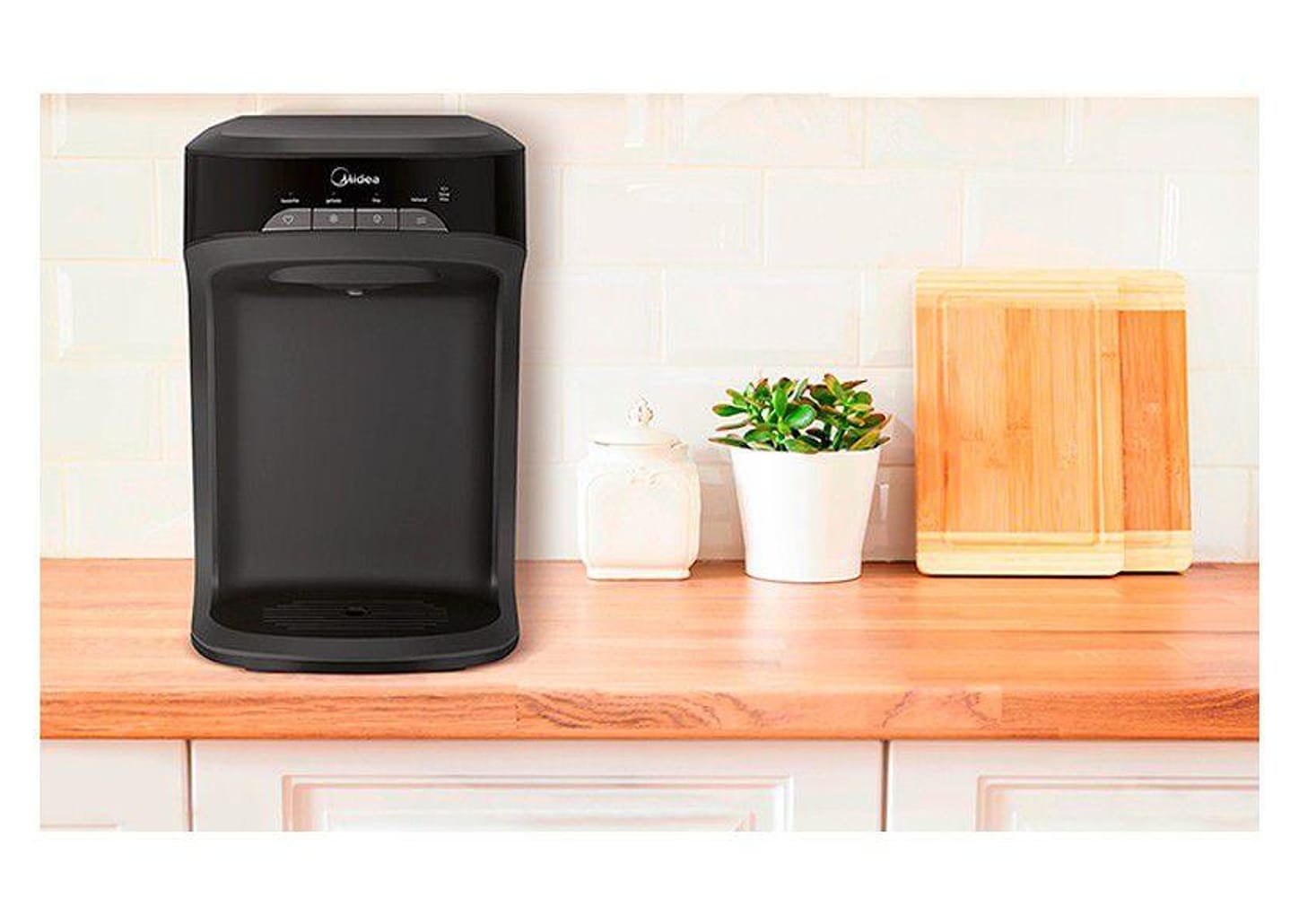 Purificador de Água Midea de Mesa e Parede - Eletrônico Preto PBTBNB Água Gelada e Natural