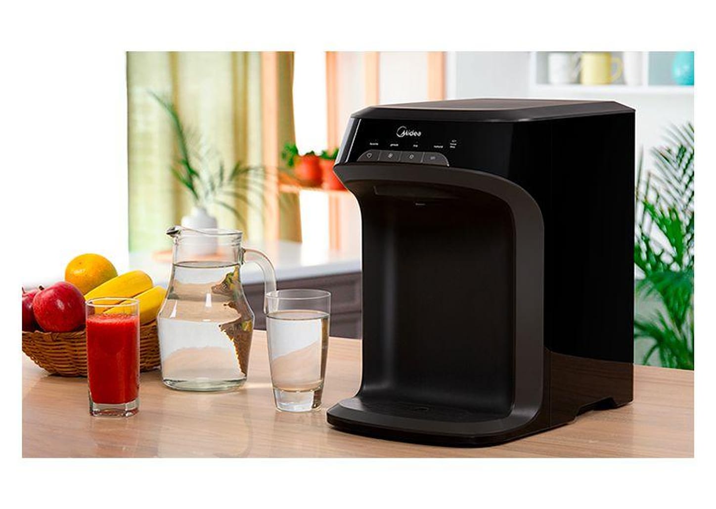 Purificador de Água Midea de Mesa e Parede - Eletrônico Preto PBTBNB Água Gelada e Natural