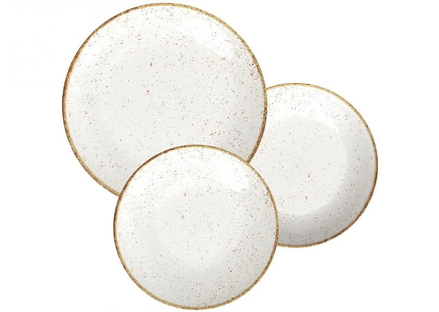 Jogo de Pratos Redondo de Porcelana Marrom - Tramontina Rústico 18 Peças