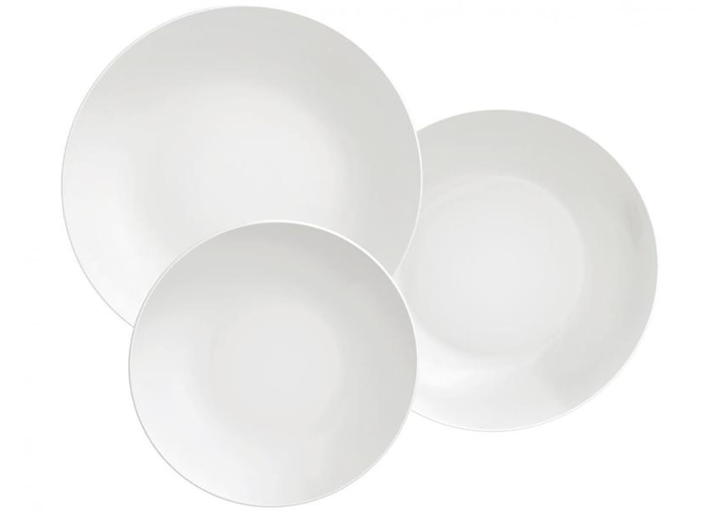 Jogo de Pratos Redondo de Porcelana Branco - Tramontina Leonora 12 Peças