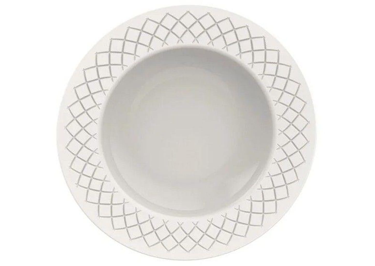 Jogo de Pratos Redondo de Porcelana Branco - Tramontina Ingrid 12 Peças