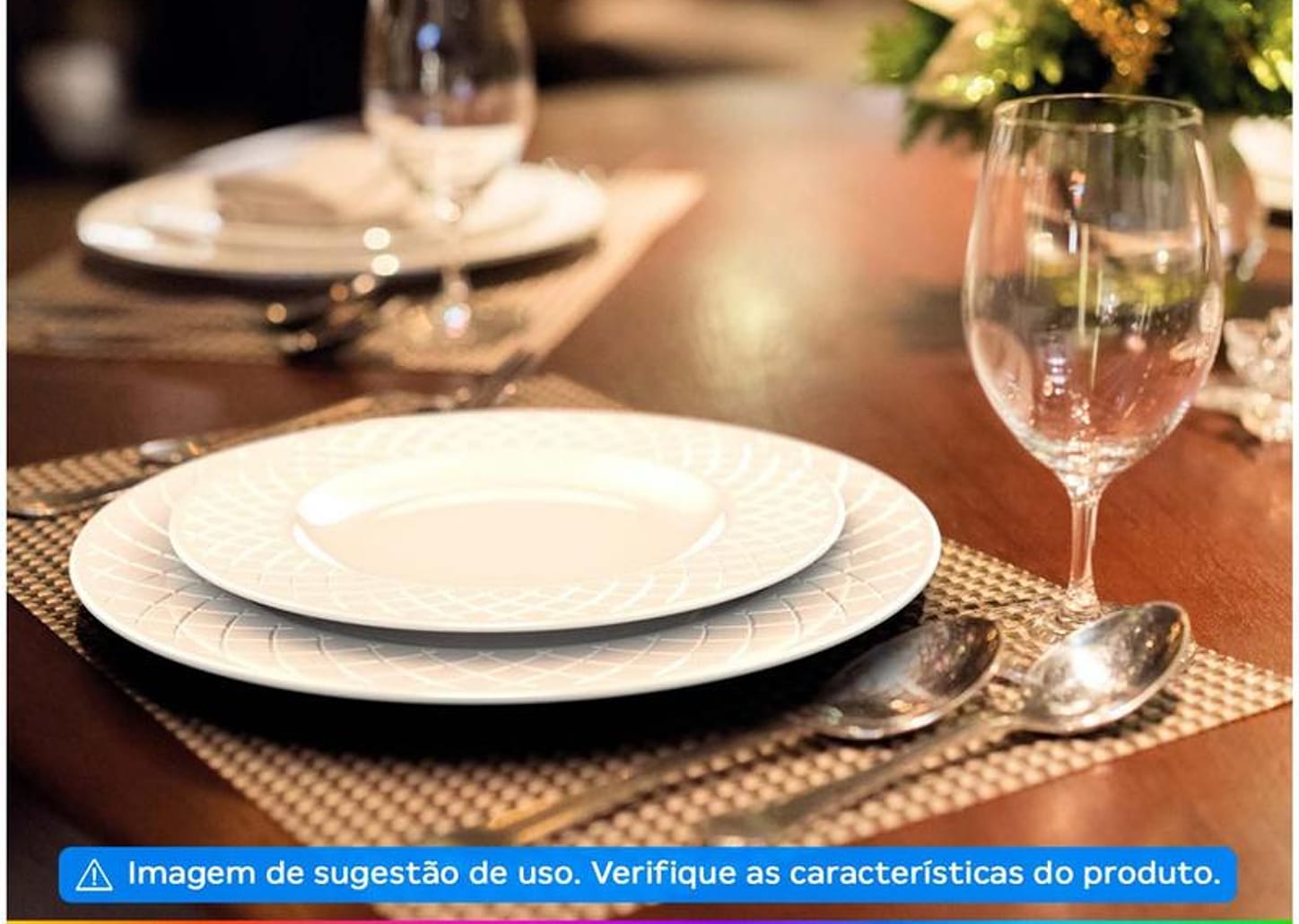 Jogo de Pratos Redondo de Porcelana Branco - Tramontina Ingrid 12 Peças