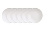 Jogo de Pratos Redondo de Porcelana Branco de Porcelana Tramontina Leonora 6 Peças