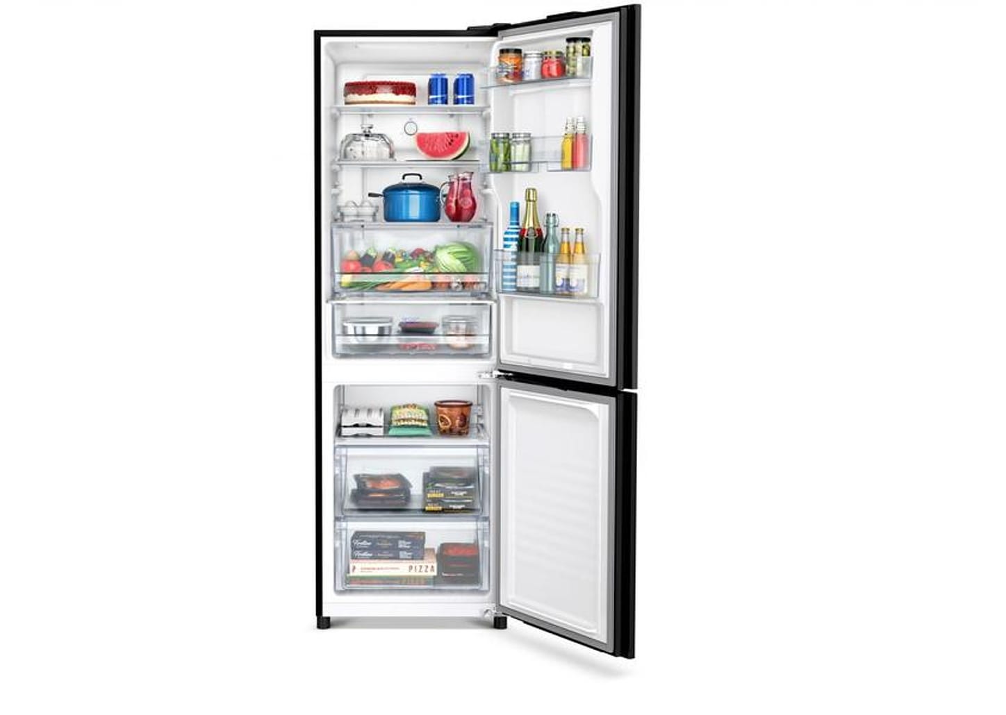 Geladeira/Refrigerador Panasonic Frost Free - Inverse Black Glass 397L NR-BB41GV1BB