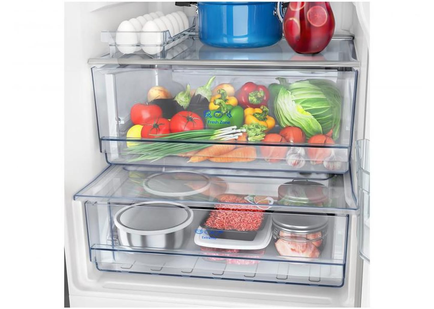 Geladeira/Refrigerador Panasonic Frost Free - Inverse Black Glass 397L NR-BB41GV1BB