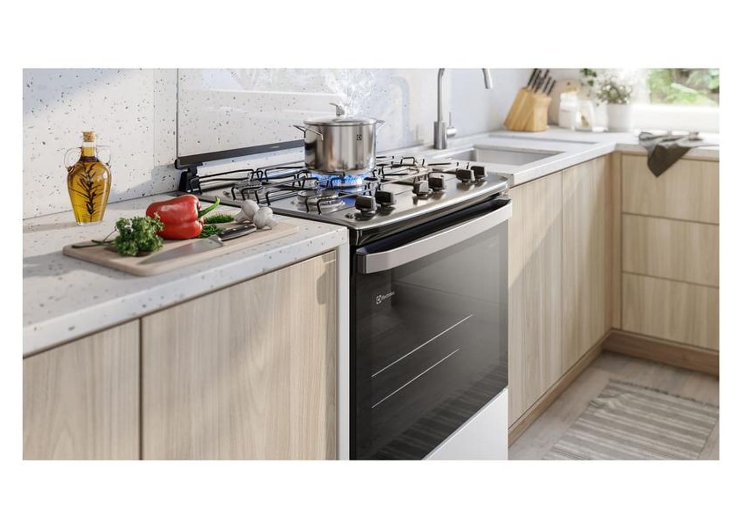 Fogão 5 Bocas Electrolux Branco Acendimento - Automático Efficient PerfectCook FE5IB