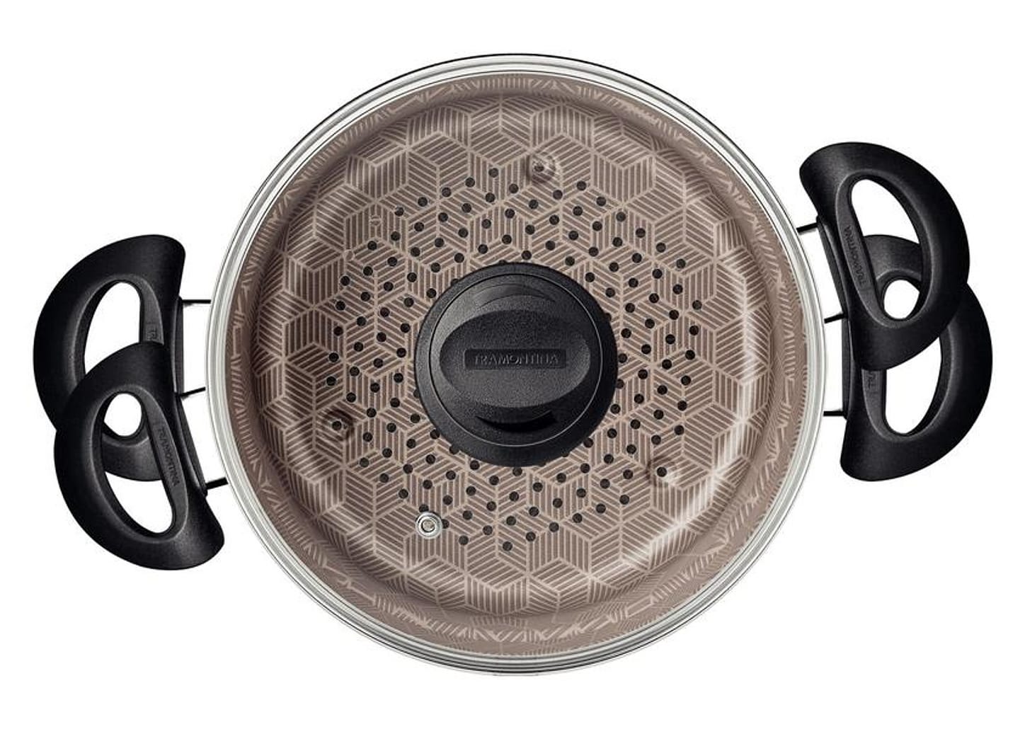 Cozi Vapore Tramontina de Alumínio 22cm Vermelha com Escorredor Paris