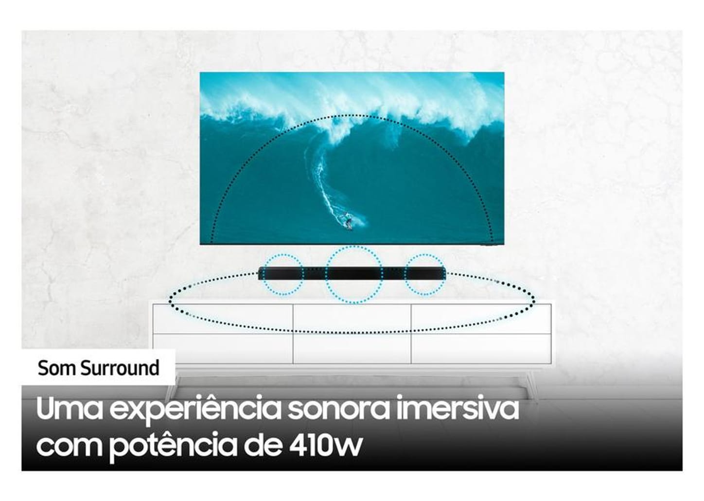 Soundbar Samsung HW-A555/ZD com Subwoofer - Bluetooth 410W 2.1 Canais