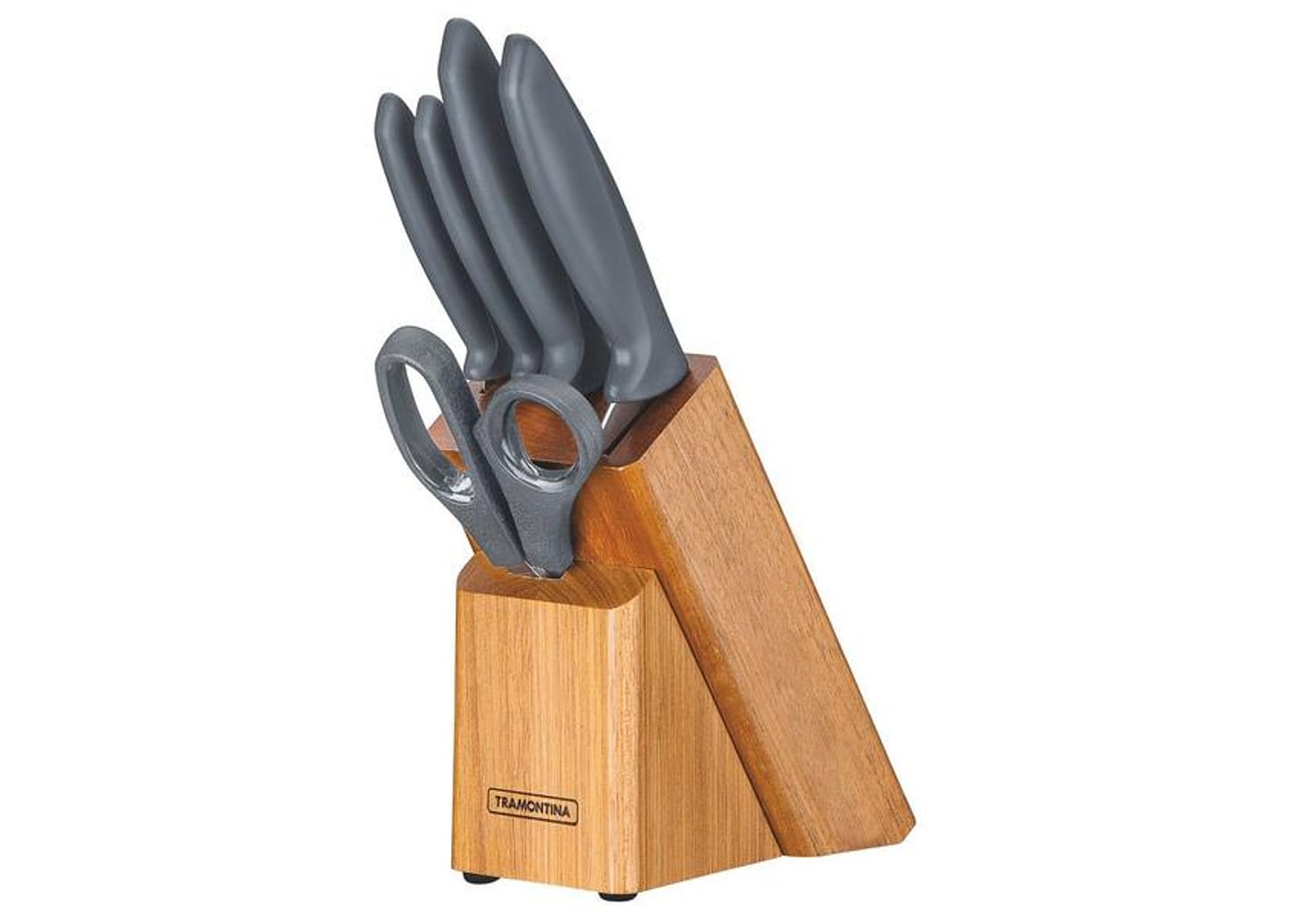 Jogo de Facas com Cepo 6 Peças Tramontina - Plenus 23498/615