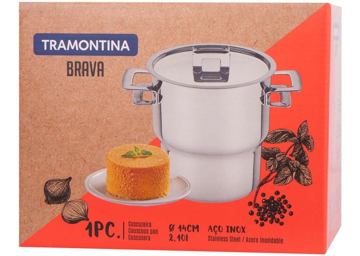 Cuscuzeira Inox Tramontina Brava 62419/140