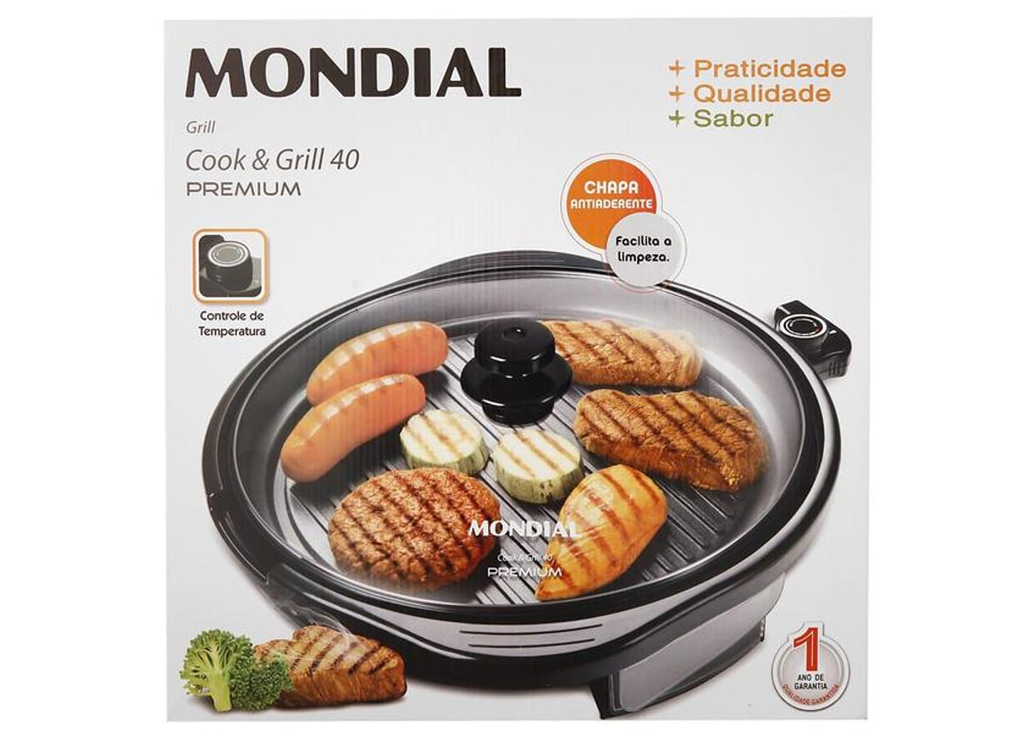 Grill Mondial Premium G 03 2 em 1 Redondo 1200W