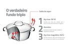 Caçarola Tramontina Inox 4,18L 22cm com Tampa - Allegra Funda