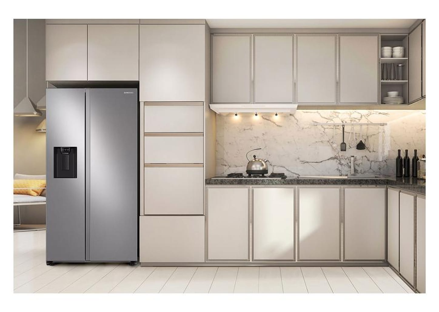 Geladeira/Refrigerador Samsung Frost Free Side by - Side 602L com Dispenser de Água e Gelo