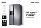 Geladeira/Refrigerador Samsung Frost Free Side by - Side 602L com Dispenser de Água e Gelo