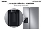 Geladeira/Refrigerador Samsung Frost Free Side by - Side 602L com Dispenser de Água e Gelo