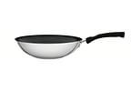 Panela Wok Antiaderente Fundo triplo Tramontina Solar Silicone Inox 28cm
