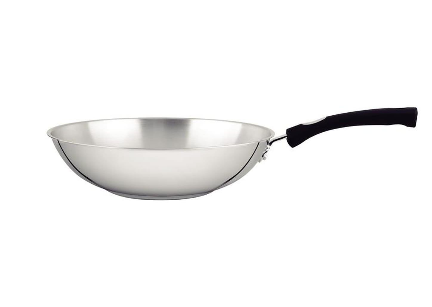 Panela Wok Antiaderente Fundo triplo Tramontina Solar Silicone Inox 28cm