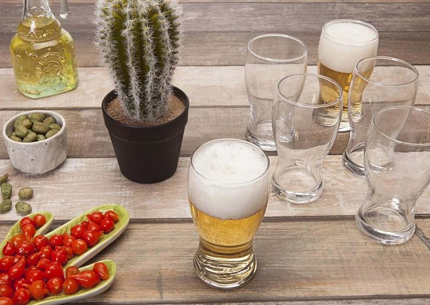 Jogo de Copos de Vidro para Cerveja 220ml 6 Peças Nadir Frevo