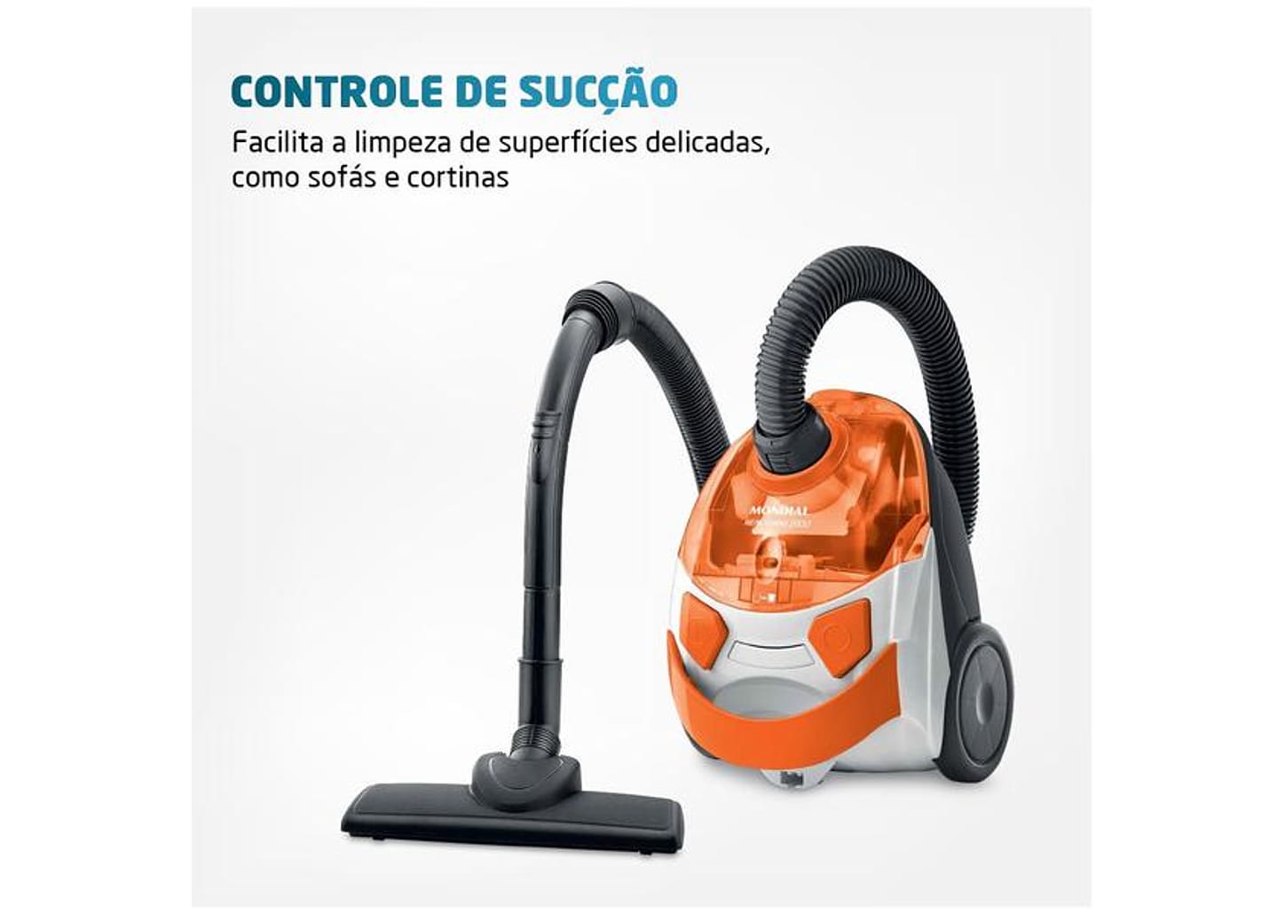 Aspirador de Pó Mondial Filtro HEPA 1500W AP-15 - Branco e Laranja