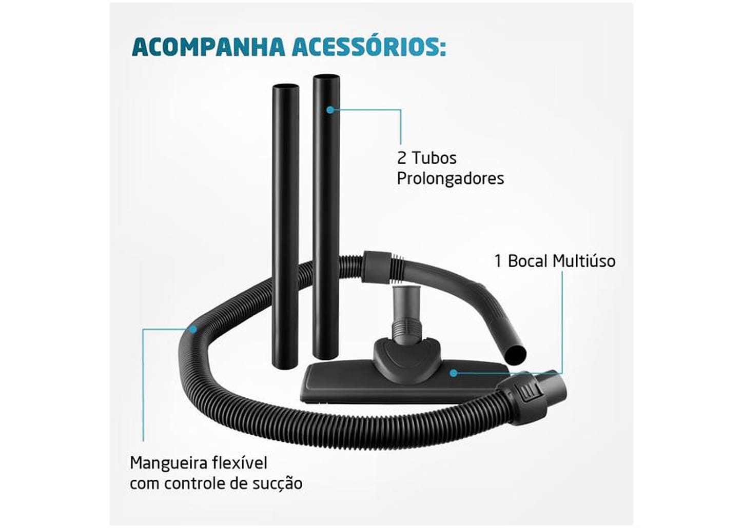 Aspirador de Pó Mondial Filtro HEPA 1500W AP-15 - Branco e Laranja