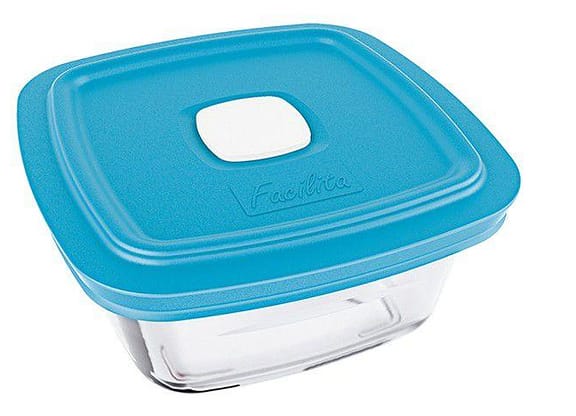 Pote de Vidro Marinex com Tampa - Quadrado 1L Facilita 1 Unidade Sortido