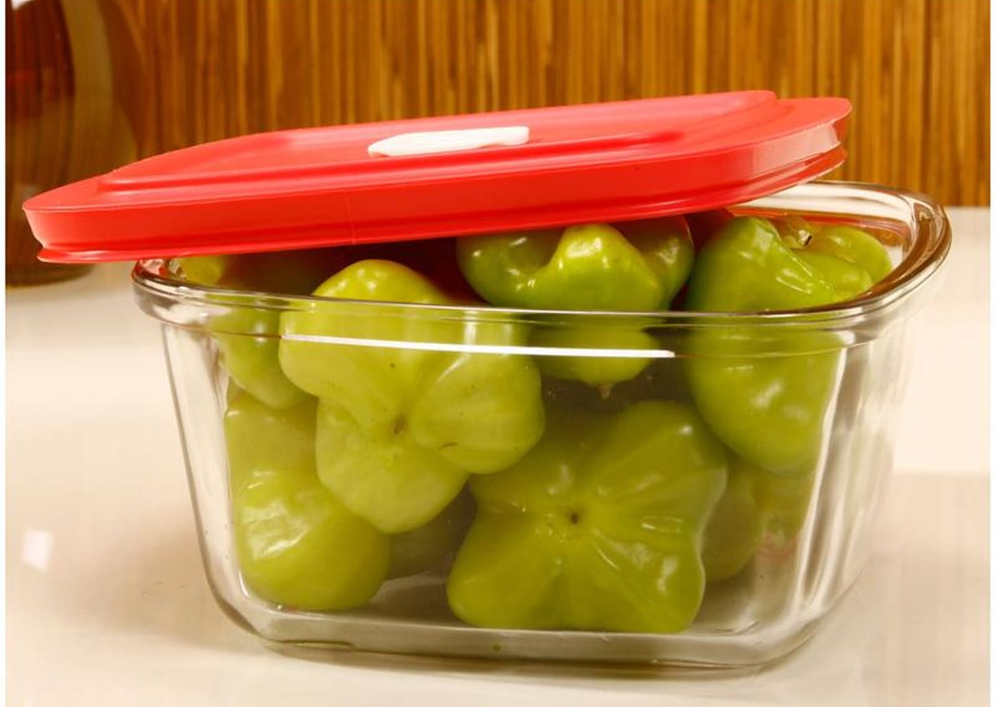 Pote de Vidro Marinex com Tampa - Quadrado 1L Facilita 1 Unidade Sortido