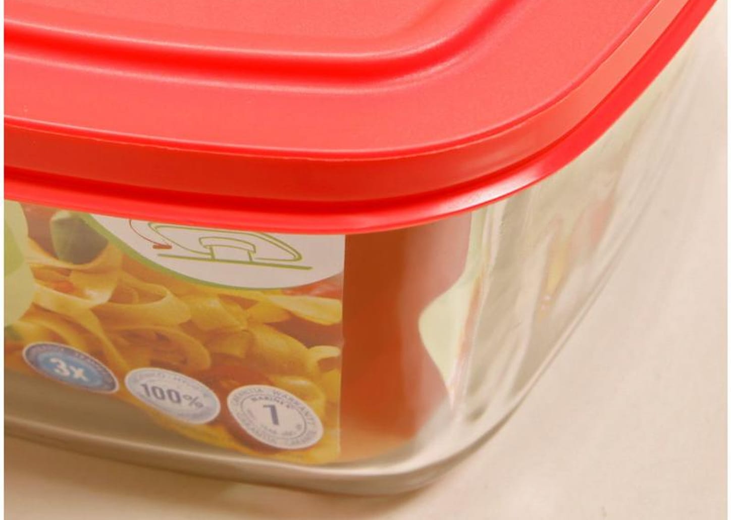 Pote de Vidro Marinex com Tampa - Quadrado 1L Facilita 1 Unidade Sortido