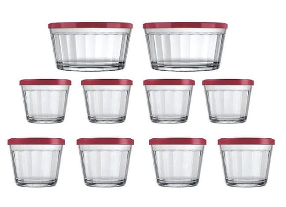 Conjunto de Tigelas de Vidro 10 Peças Copo Americano Tigela Americano