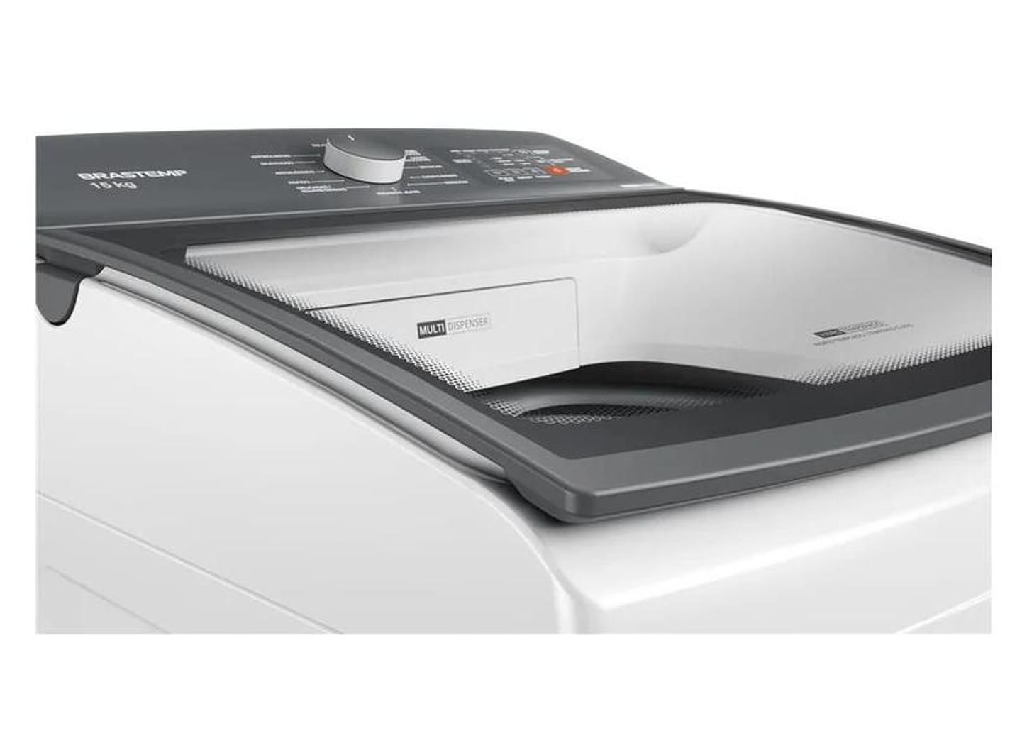 Lavadora de Roupas Brastemp 15kg Cesto Inox 12 Programas de Lavagem Branca BWF15AB