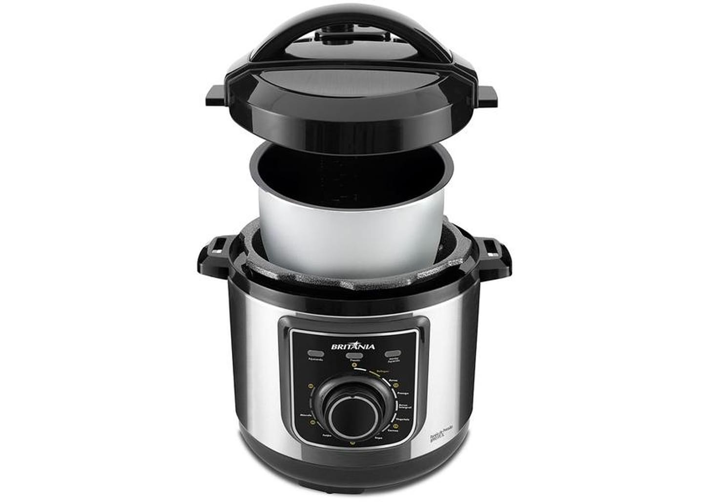 Panela de Pressão Elétrica Britânia - Multifuncional BPP01PI 700W 3L