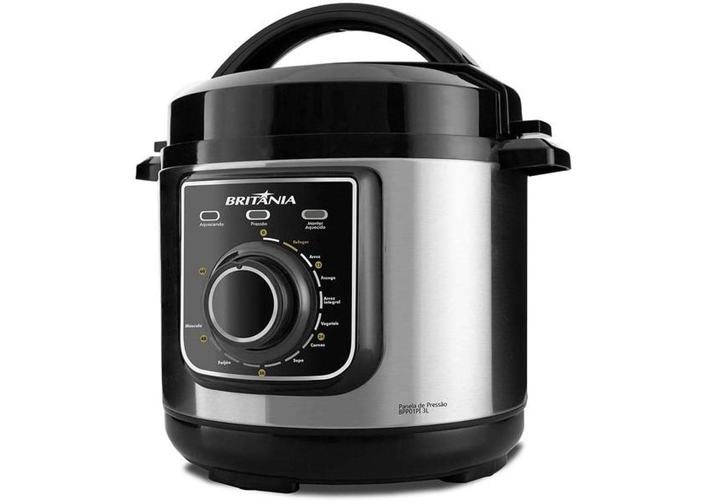 Panela de Pressão Elétrica Britânia - Multifuncional BPP01PI 700W 3L