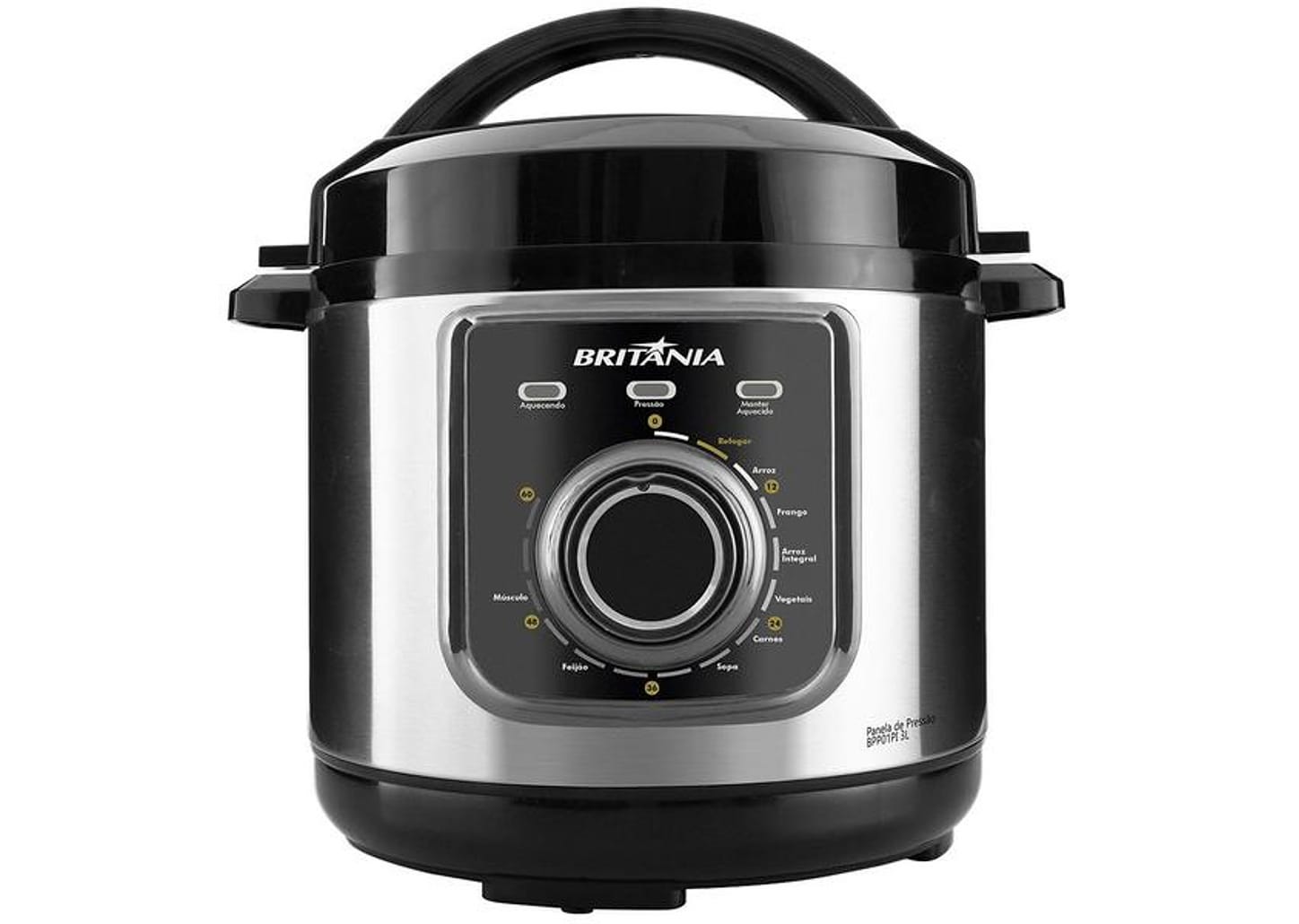 Panela de Pressão Elétrica Britânia - Multifuncional BPP01PI 700W 3L