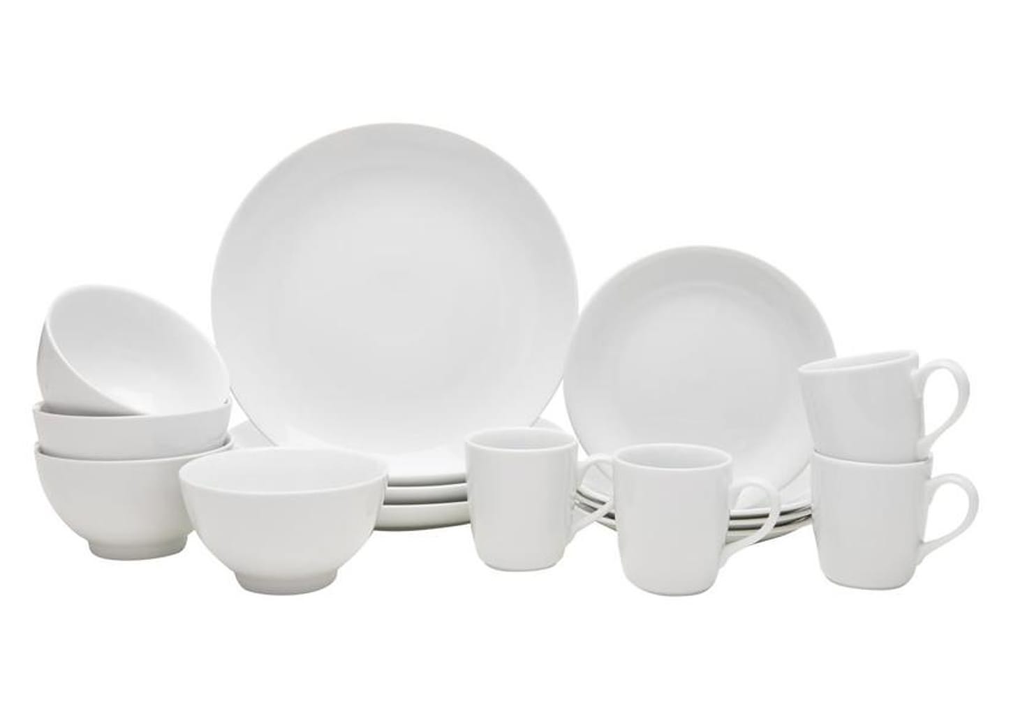 Aparelho de Jantar 16 Peças Schmidt Porcelana - Redondo Branco Universal