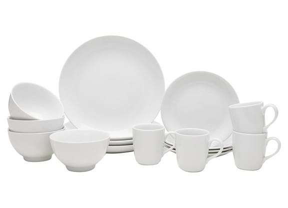 Aparelho de Jantar 16 Peças Schmidt Porcelana - Redondo Branco Universal