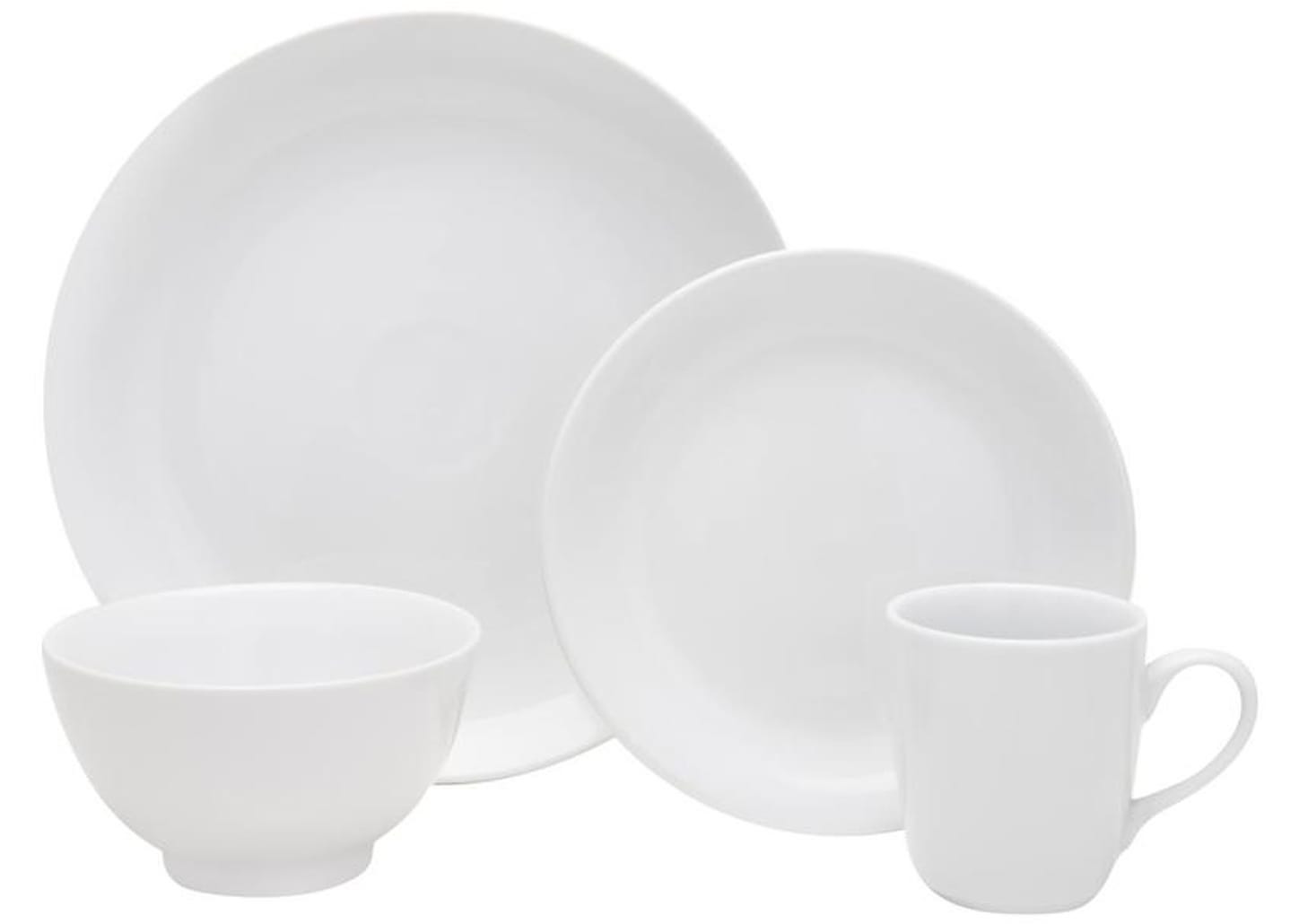 Aparelho de Jantar 16 Peças Schmidt Porcelana - Redondo Branco Universal