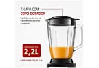 Liquidificador Mondial Turbo Glass L-1400 GI - Copo de Vidro 12 Velocidades 1400W Preto