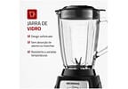 Liquidificador Mondial Turbo Glass L-1400 GI - Copo de Vidro 12 Velocidades 1400W Preto