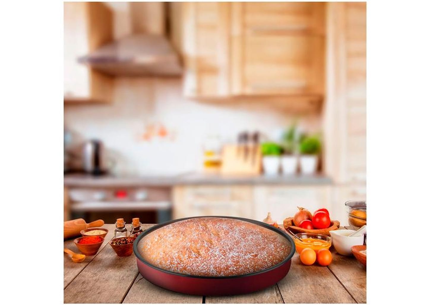 Forma de Bolo de Alumínio Redonda Antiaderente 30cm Rochedo Perfeito