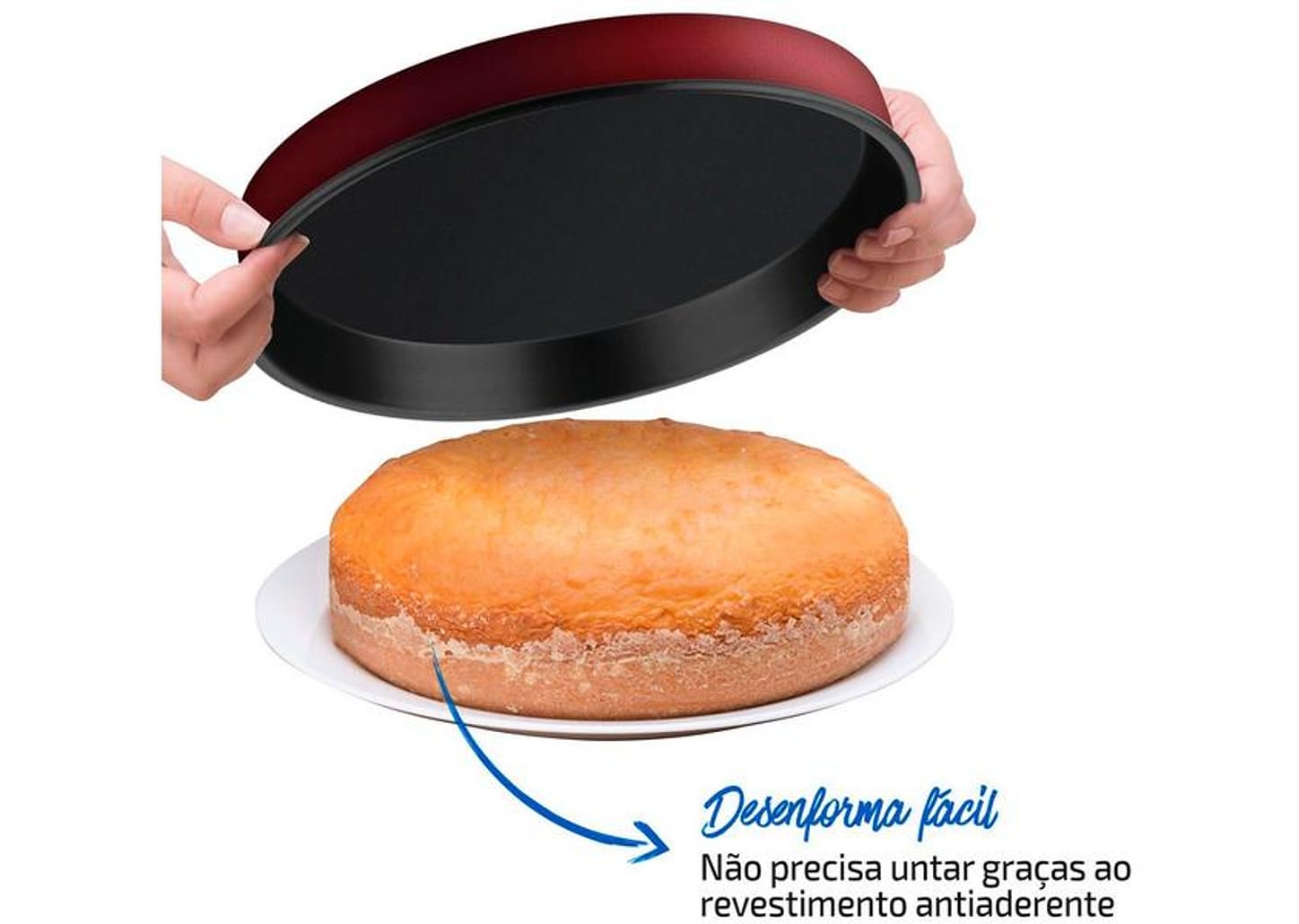 Forma de Bolo de Alumínio Redonda Antiaderente 30cm Rochedo Perfeito