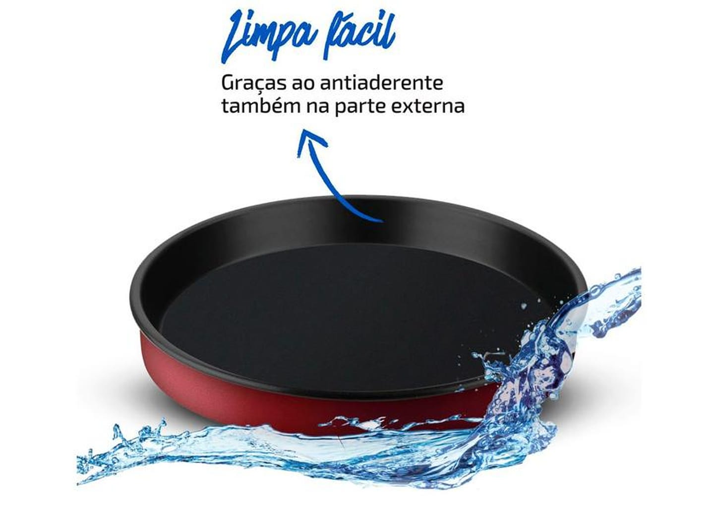 Forma de Bolo de Alumínio Redonda Antiaderente 30cm Rochedo Perfeito