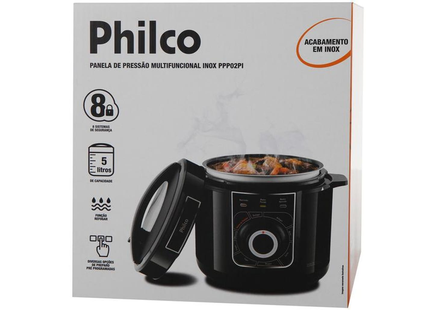 Panela de Pressão Elétrica Philco 56401068 900W 5L