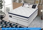 Base Cama Box King Gazin Bipartido 27x193x203cm - Diamond Blue