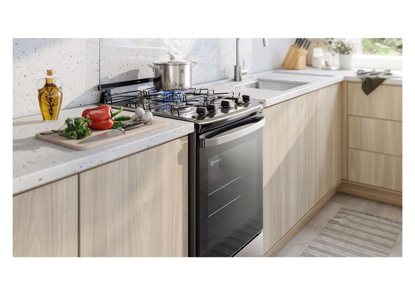 Fogão 4 Bocas Electrolux Prata Acendimento - Automático Efficient PerfectCook FE4IS