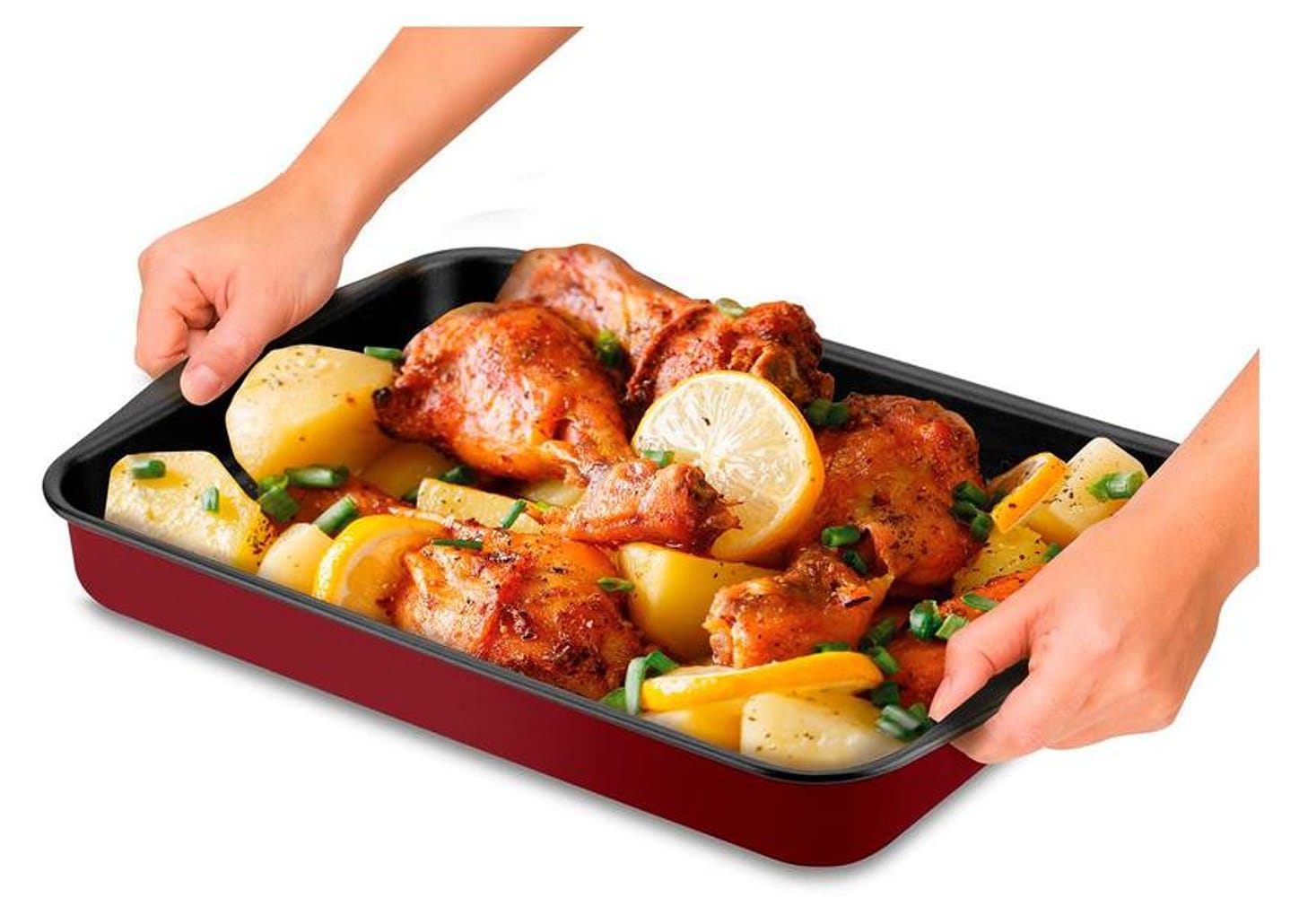 Assadeira para Bolo de Alumínio Antiaderente Retangular Rochedo Dura Mais