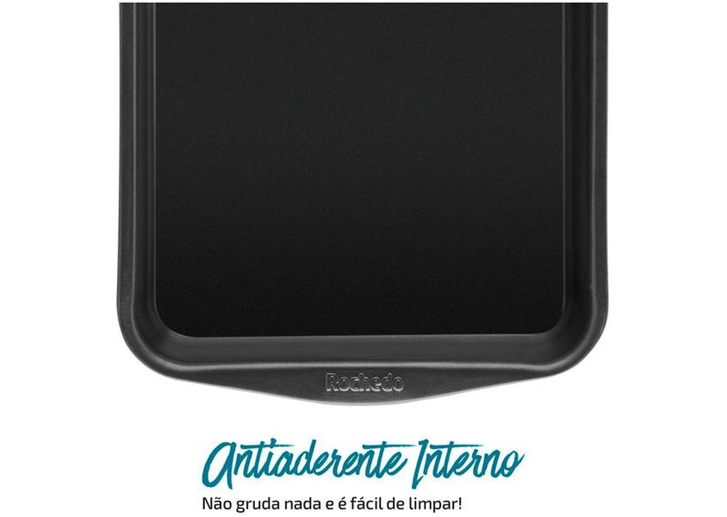 Assadeira para Bolo de Alumínio Antiaderente Retangular Rochedo Dura Mais