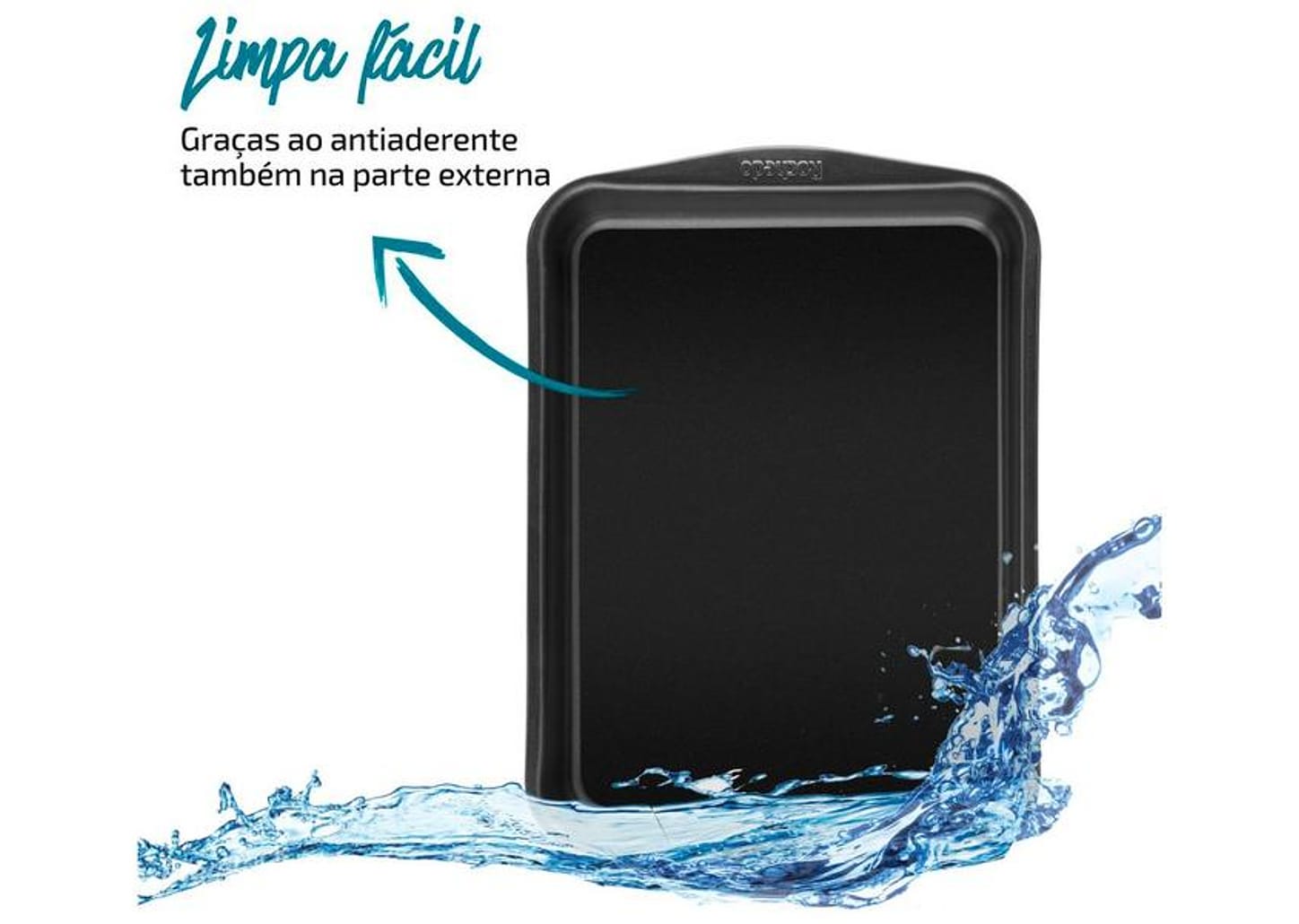 Assadeira para Bolo de Alumínio Antiaderente Retangular Rochedo Dura Mais