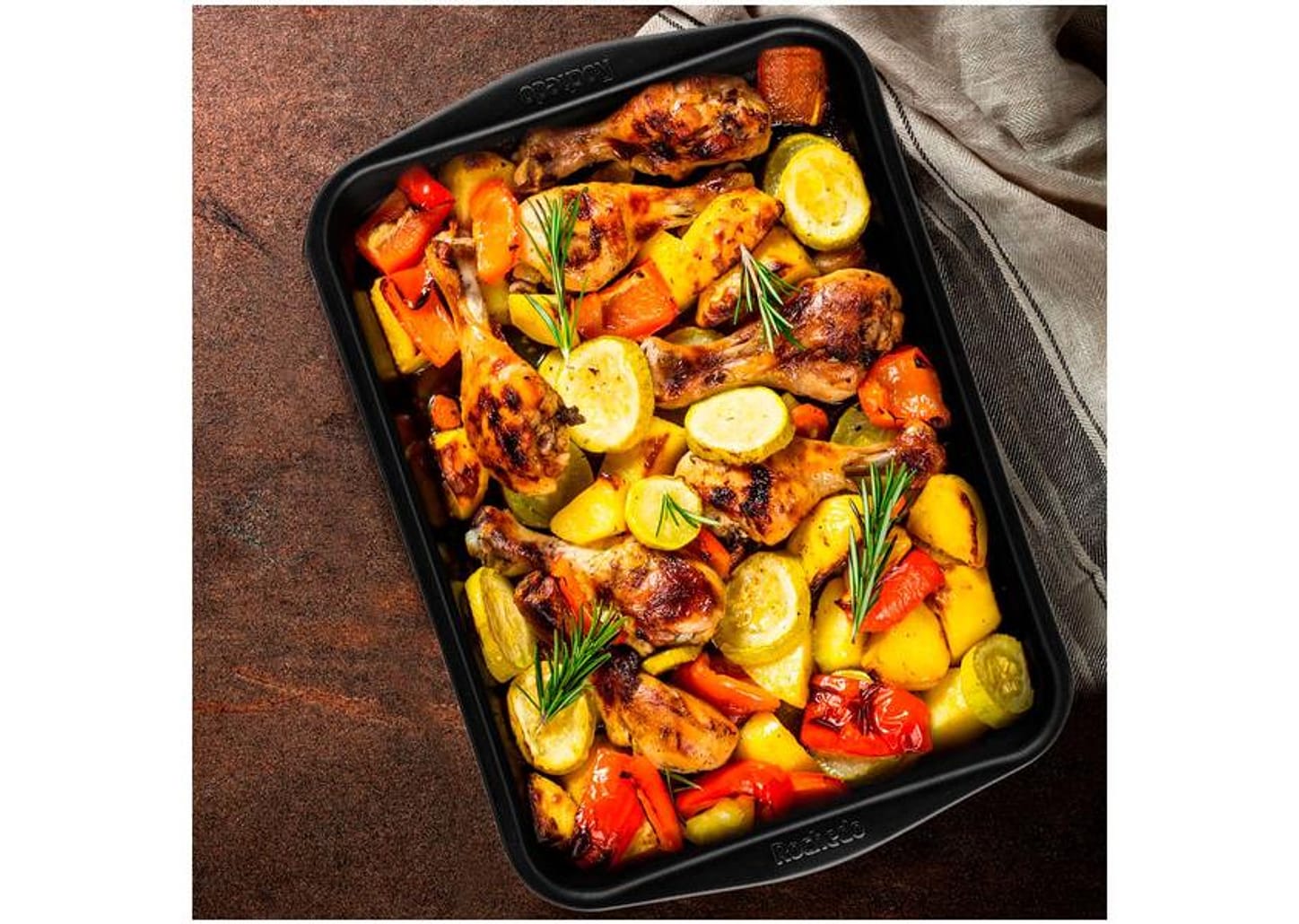 Assadeira para Bolo de Alumínio Antiaderente Retangular Rochedo Dura Mais