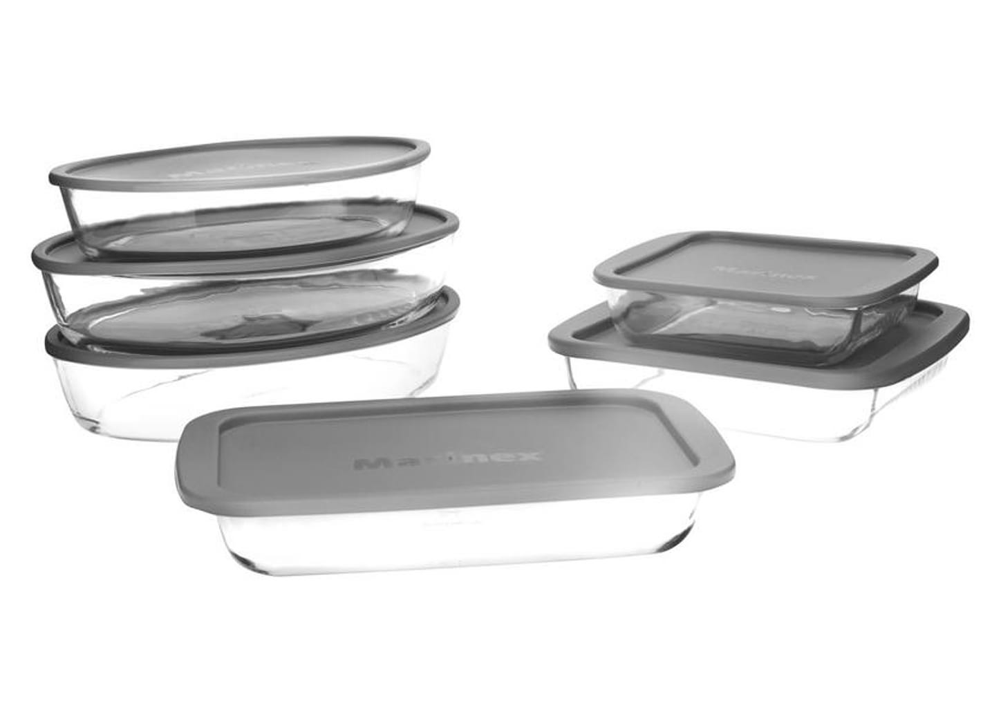 Conjunto de Assadeiras de Vidro Marinex 15760201426901 6 Peças